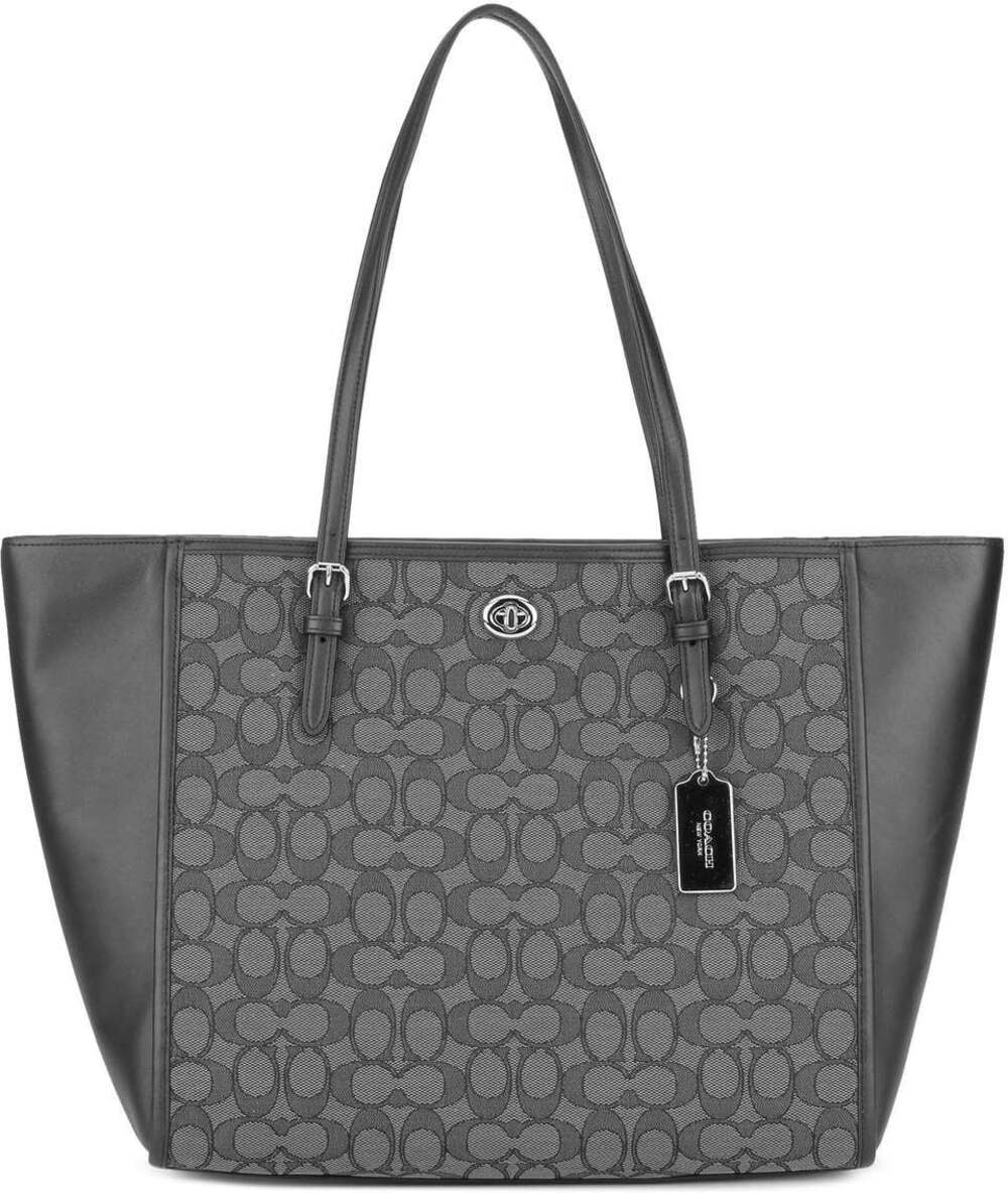 COACH Turnlock Tote in Signature Jacquard - Picture 3 of 7